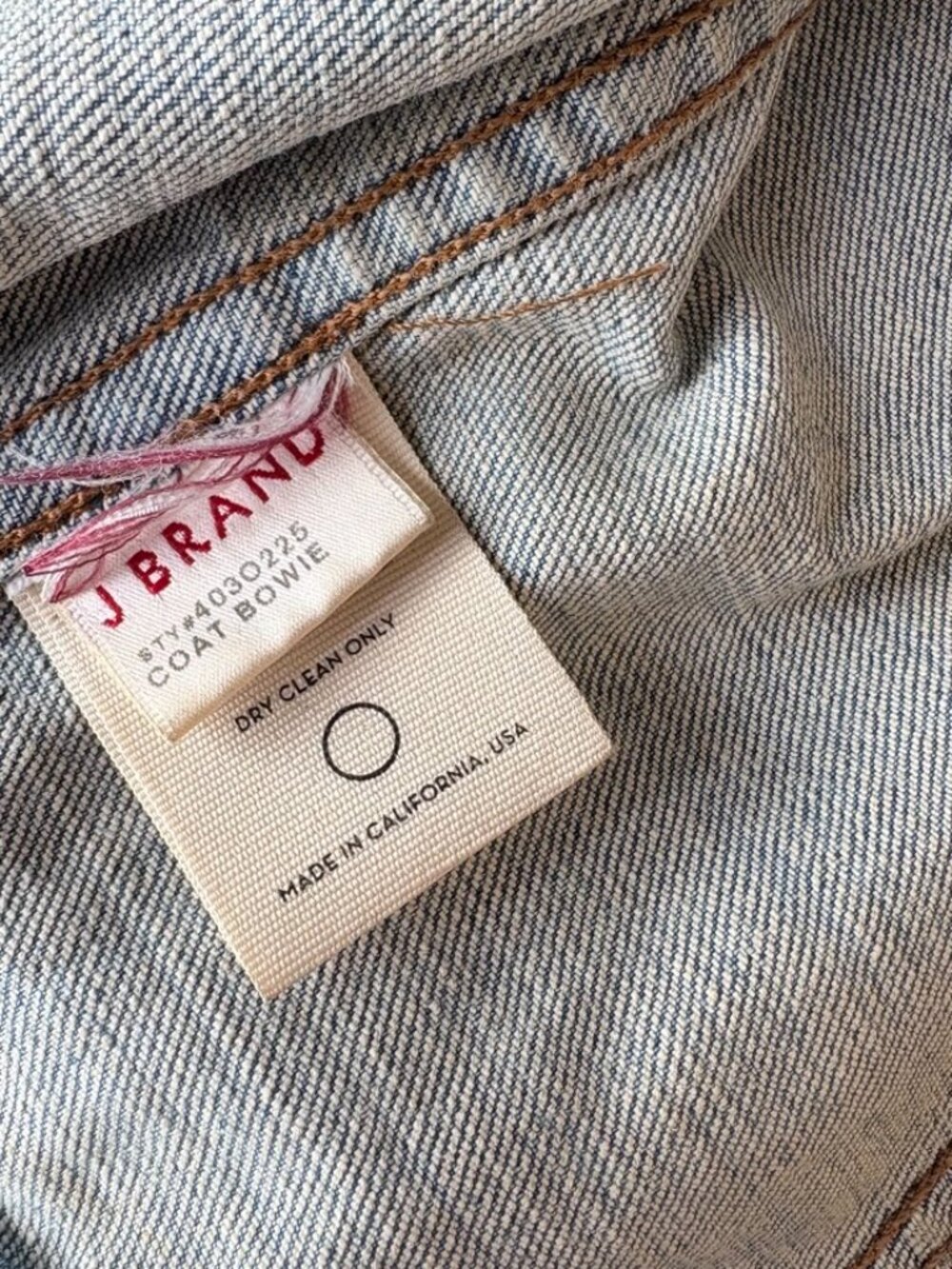 J BRAND - Two-Tone Denim Jacket w/ Wax Sleeves, SZ M - Picture 11 of 11